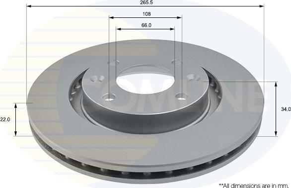 Comline ADC1518V - Brake Disc autospares.lv