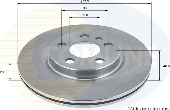 Comline ADC1513V - Brake Disc autospares.lv