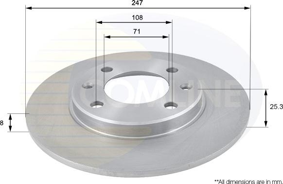 Comline ADC1512 - Brake Disc autospares.lv