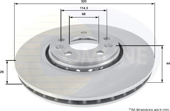 Comline ADC1582V - Brake Disc autospares.lv