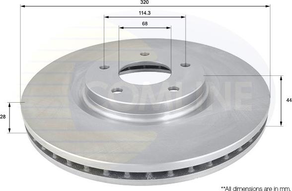 Comline ADC1587V - Brake Disc autospares.lv