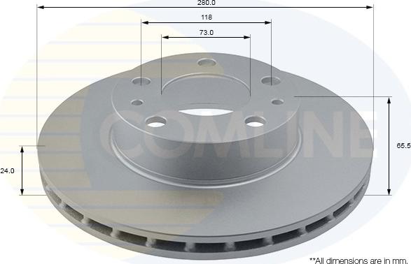 Comline ADC1535V - Brake Disc autospares.lv