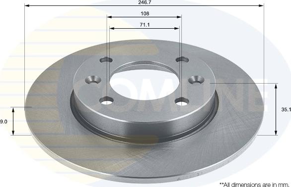 Comline ADC1531 - Brake Disc autospares.lv