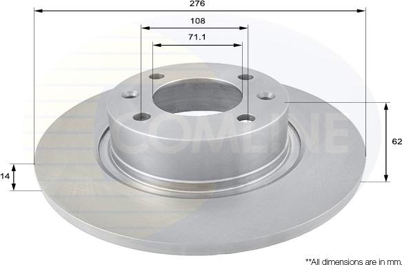 Comline ADC1533 - Brake Disc autospares.lv