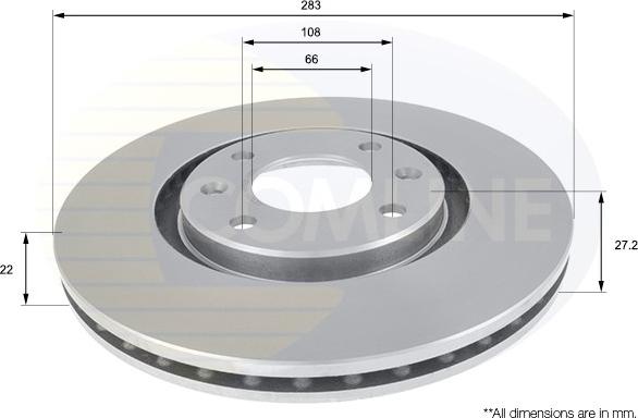 Comline ADC1520V - Brake Disc autospares.lv