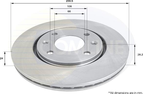 Comline ADC1523V - Brake Disc autospares.lv