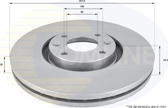 Comline ADC1574V - Brake Disc autospares.lv