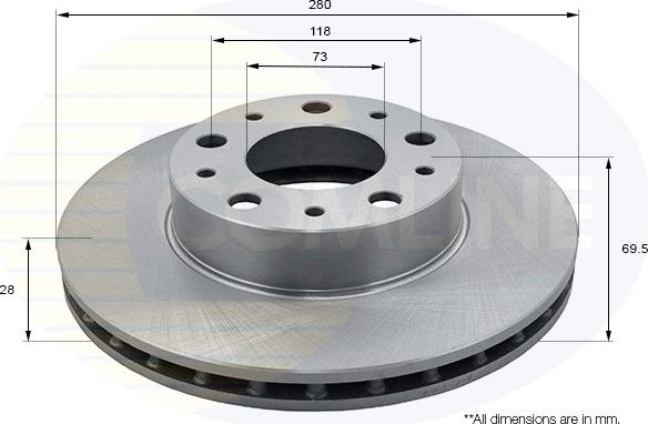 Comline ADC1571V - Brake Disc autospares.lv