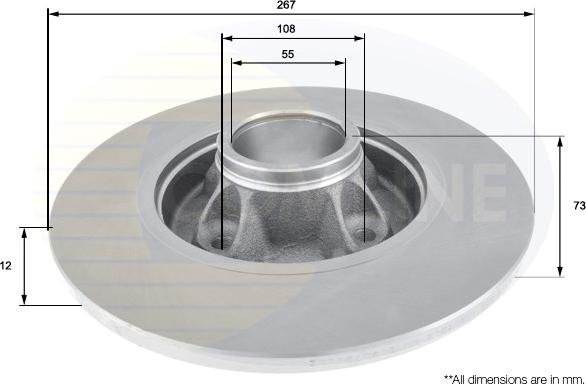 Comline ADC1573 - Brake Disc autospares.lv