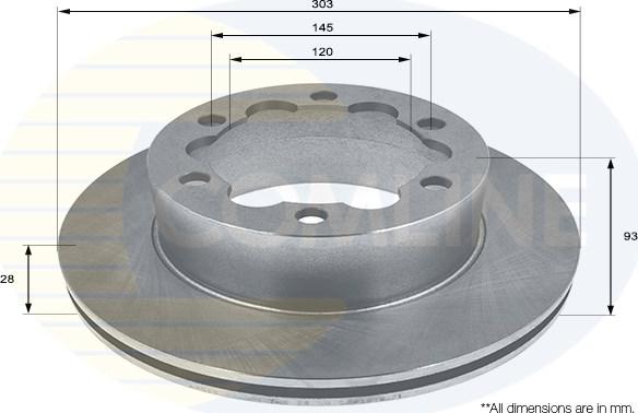 Comline ADC1645V - Brake Disc autospares.lv