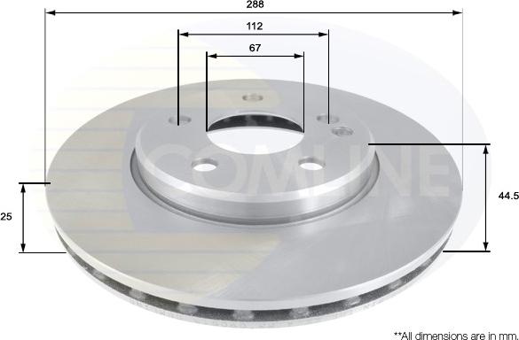 Comline ADC1641V - Brake Disc autospares.lv