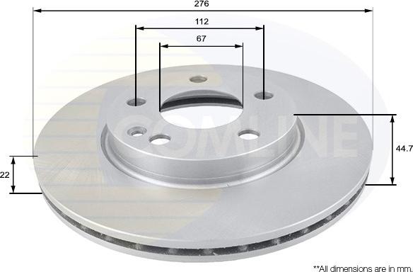 Comline ADC1642V - Brake Disc autospares.lv