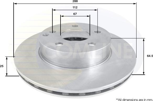 Comline ADC1656V - Brake Disc autospares.lv