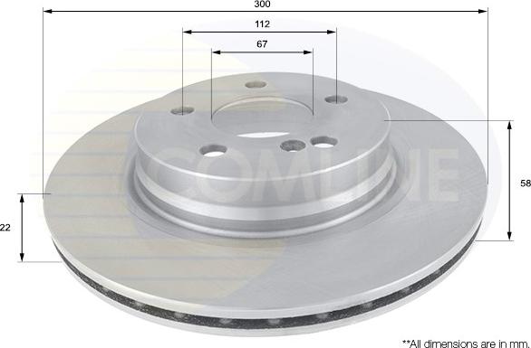 Comline ADC1658V - Brake Disc autospares.lv