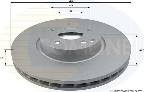 Comline ADC1657V - Brake Disc autospares.lv