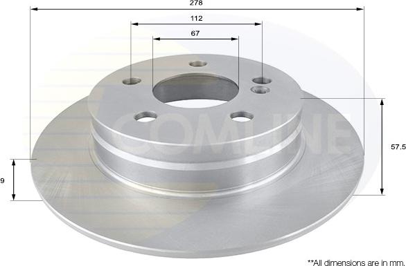 Comline ADC1665 - Brake Disc autospares.lv