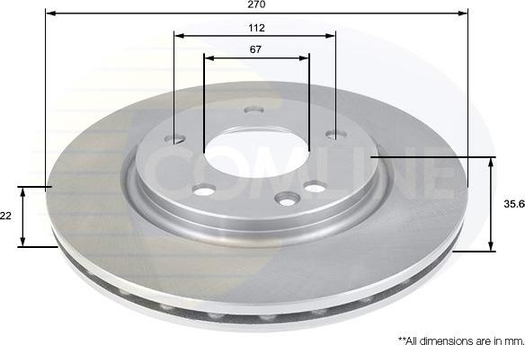 Comline ADC1666V - Brake Disc autospares.lv