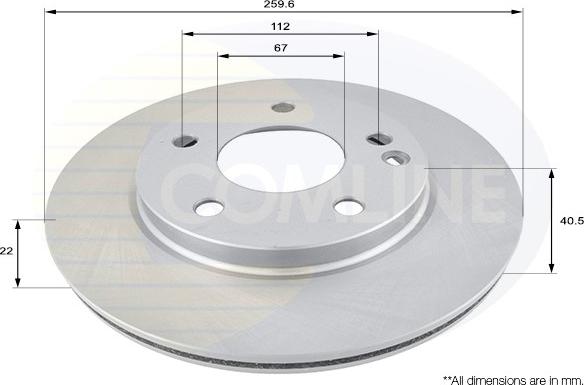 Comline ADC1605V - Brake Disc autospares.lv