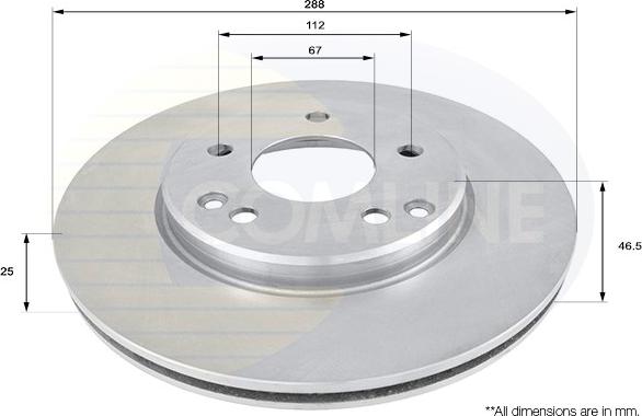 Comline ADC1603V - Brake Disc autospares.lv