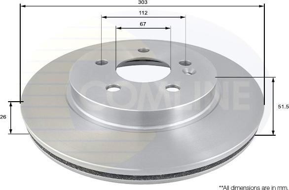 Comline ADC1630V - Brake Disc autospares.lv