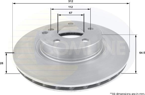 Comline ADC1624V - Brake Disc autospares.lv