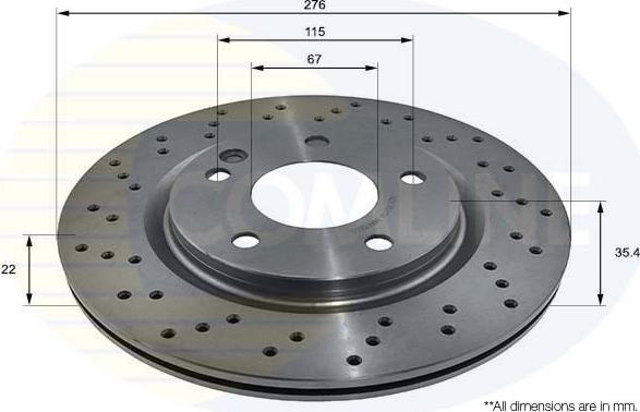 Comline ADC1621V - Brake Disc autospares.lv