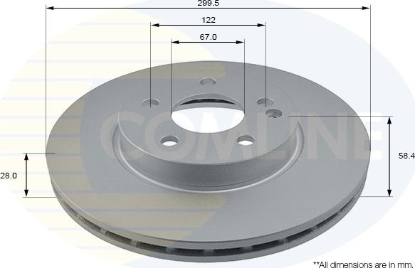 Comline ADC1627V - Brake Disc autospares.lv