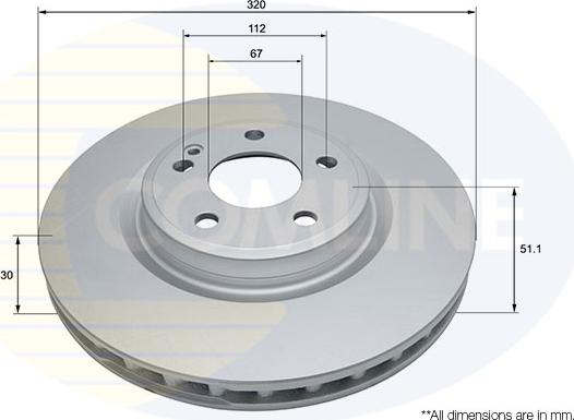 Comline ADC1676V - Brake Disc autospares.lv