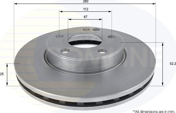 Comline ADC1671V - Brake Disc autospares.lv