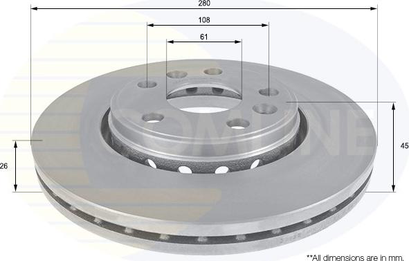 Comline ADC1672V - Brake Disc autospares.lv