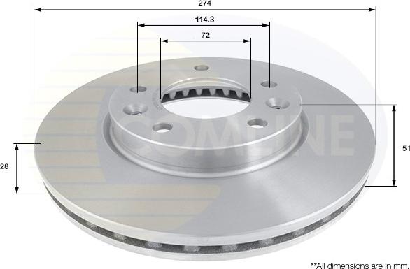 Comline ADC1091V - Brake Disc autospares.lv