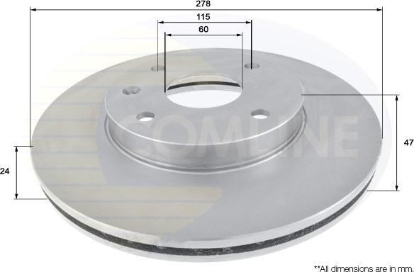 Comline ADC1097V - Brake Disc autospares.lv