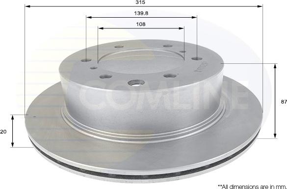 Comline ADC1045V - Brake Disc autospares.lv