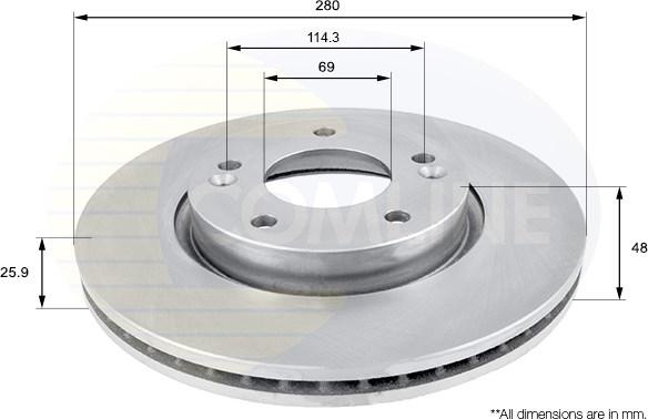 Comline ADC1041V - Brake Disc autospares.lv