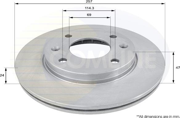 Comline ADC1042V - Brake Disc autospares.lv