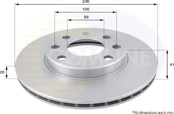 Comline ADC1047V - Brake Disc autospares.lv