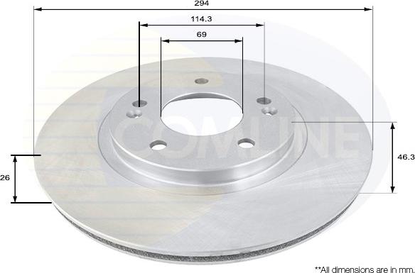 Comline ADC1050V - Brake Disc autospares.lv