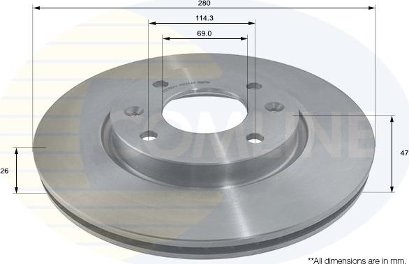 Comline ADC1064V - Brake Disc autospares.lv