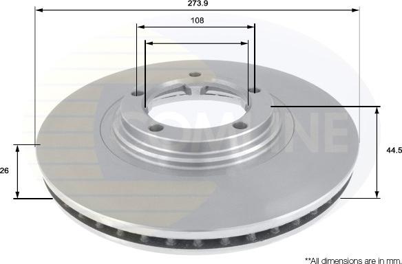 Comline ADC1062V - Brake Disc autospares.lv