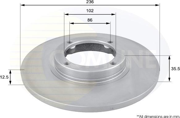 Comline ADC1009 - Brake Disc autospares.lv