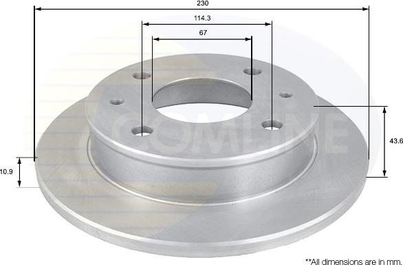 Comline ADC1019 - Brake Disc autospares.lv