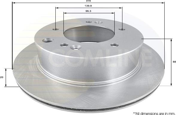 Comline ADC1088V - Brake Disc autospares.lv