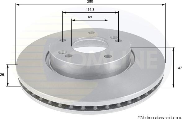 Comline ADC1082V - Brake Disc autospares.lv