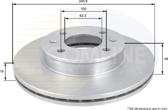 Comline ADC1039V - Brake Disc autospares.lv