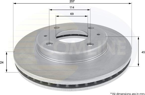 Comline ADC1035V - Brake Disc autospares.lv