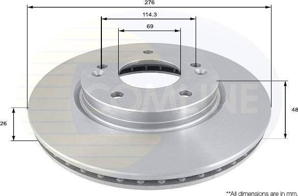 Comline ADC1031V - Brake Disc autospares.lv