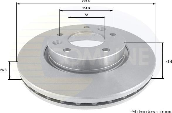 Comline ADC1076V - Brake Disc autospares.lv