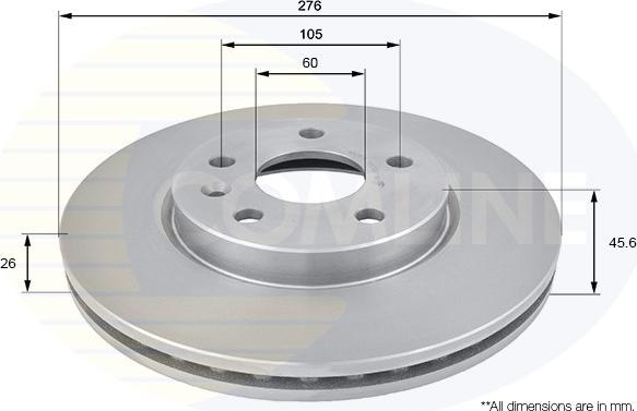 Comline ADC1151V - Brake Disc autospares.lv