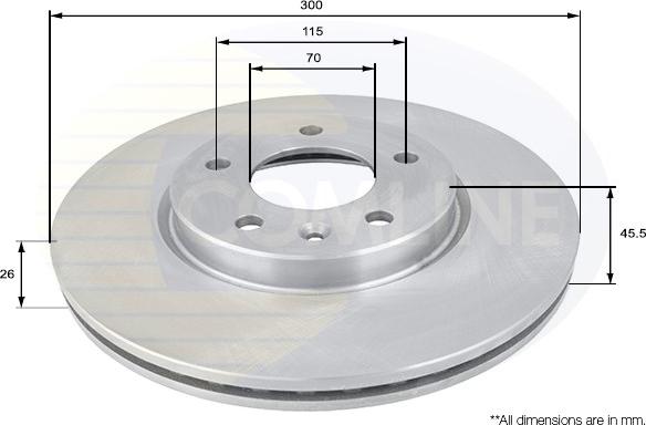 Comline ADC1153V - Brake Disc autospares.lv