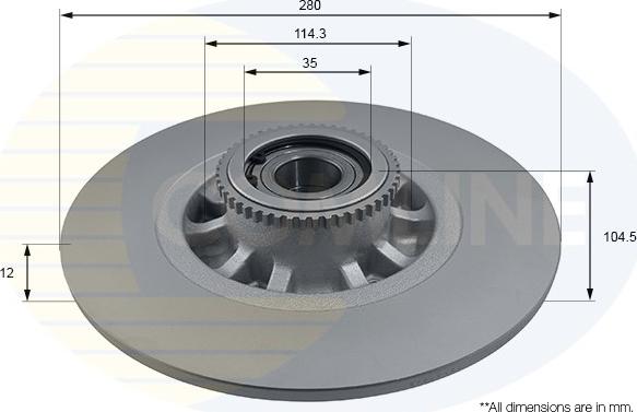 Comline ADC1164 - Brake Disc autospares.lv